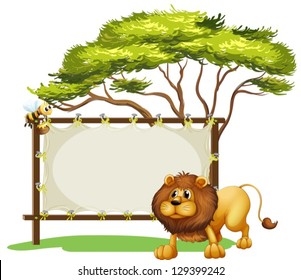 Illustration of a predator and a prey on a white background
