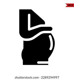 illustration of pregnant mother glyph icon 