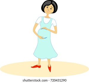 illustration of a pregnant woman