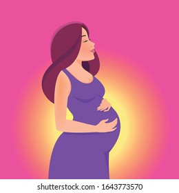 Illustration of Pregnant woman, Illustration of mother