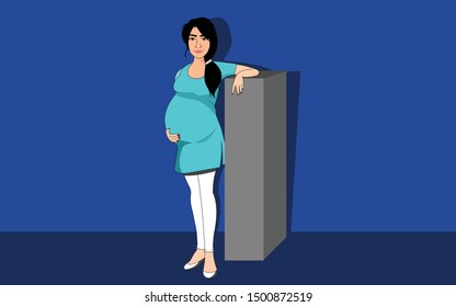 Illustration of a pregnant women