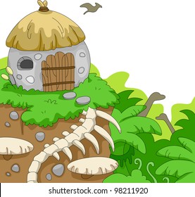 Illustration with a Prehistoric Theme