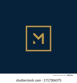 illustration of premium logo vector with the initials M. suitable for finance, marketing, consulting and others.