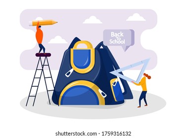 

illustration of preparation for returning to study at school