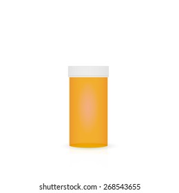 Illustration of a prescription bottle isolated on a white background.