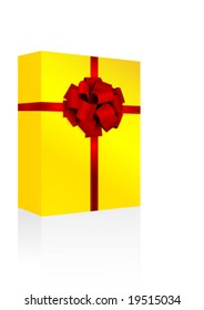 Illustration of a present box, isolated on white background