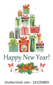 illustration of present boxes