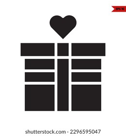 illustration of present glyph icon 