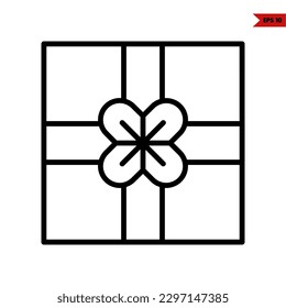 illustration of present line icon 