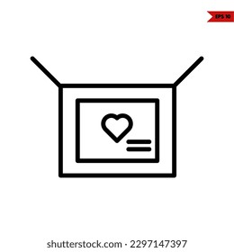 illustration of present line icon 