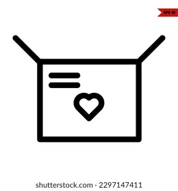 illustration of present line icon 