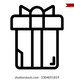 illustration of present line icon 