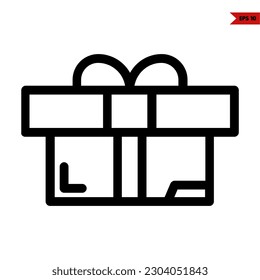 illustration of present line icon 