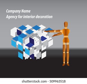Illustration of presenting a business card