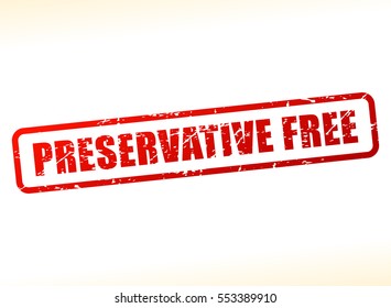 Illustration of preservative free text buffered on white background