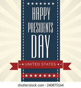 Illustration of  Presidents Day background.