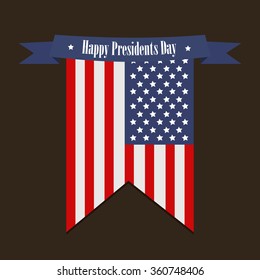 Illustration of Presidents Day background. Flag