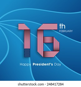 Illustration of President's day of United states of America.