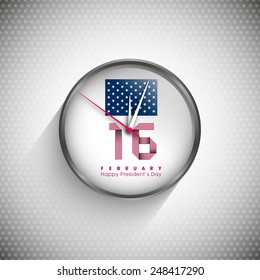 Illustration of President's day of United states of America.