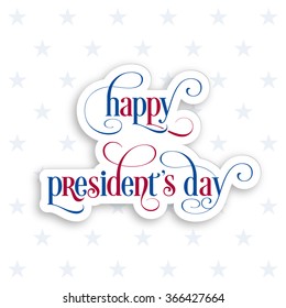 Illustration of President's day of United states of America.