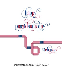 Illustration of President's day of United states of America.