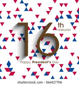 Illustration of President's day of United states of America.