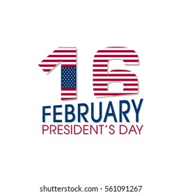 Illustration of President's day of United states of America vector.