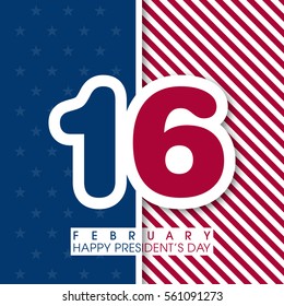 Illustration of President's day of United states of America vector.