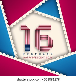 Illustration of President's day of United states of America vector.
