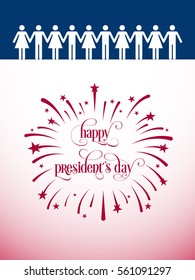 Illustration of President's day of United states of America vector.