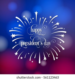 Illustration of President's day of United states of America vector.