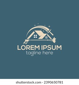 Illustration pressure hydropower wash spray logo design isolated vector template 