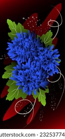 An illustration of a pretty chrysanthemum flower