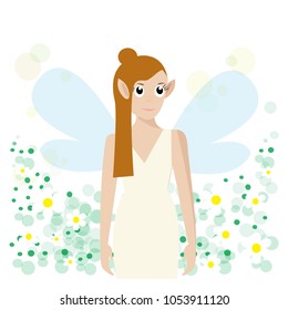 Illustration with pretty fairy princess