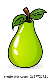 illustration of a pretty pear