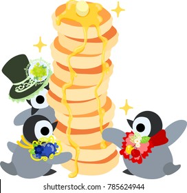 The illustration of pretty penguin baby