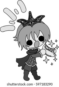 Illustration of a pretty prince