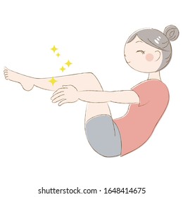 Illustration of a pretty woman shining beautifully