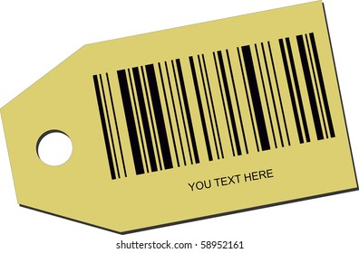 illustration of a price tag with a barcode