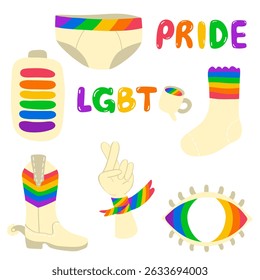 Ilustración de la Colección de diseño plano del mes del orgullo