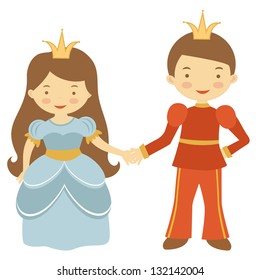 Illustration of prince and princess