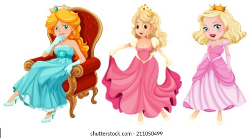 Illustration of princesses