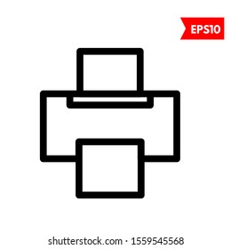 illustration of print flat icon