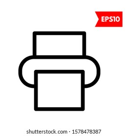 illustration of print flat icon