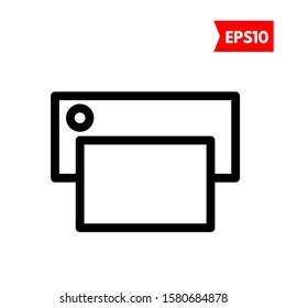 illustration of print flat icon