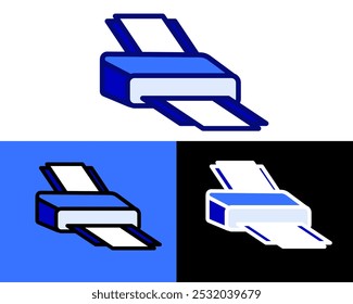 Illustration of Print printer technology for convert digital to image, usualy available on school, workplace, and home