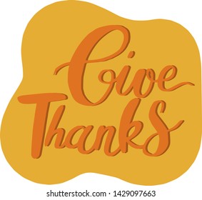 Illustration for print, pumpkin, vector graphics, illustration. Give thanks