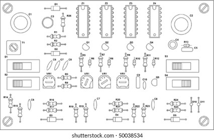 illustration of a printed circuit board