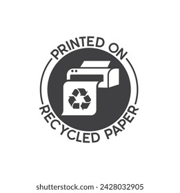 Illustration von gedruckten auf Recyclingpapier.