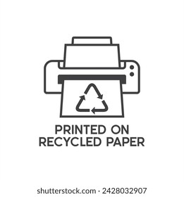 illustration of printed on recycled paper.